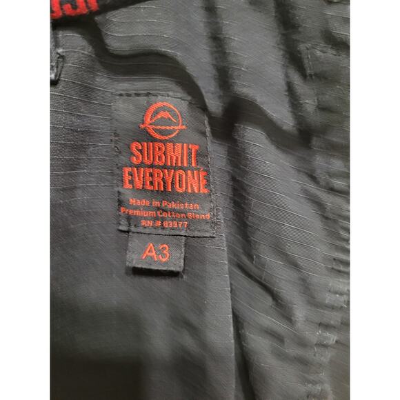 Fuji Pants Mens Small-Large One Size (A3) Jiu Jitsu Martial Arts Black - Picture 6 of 11